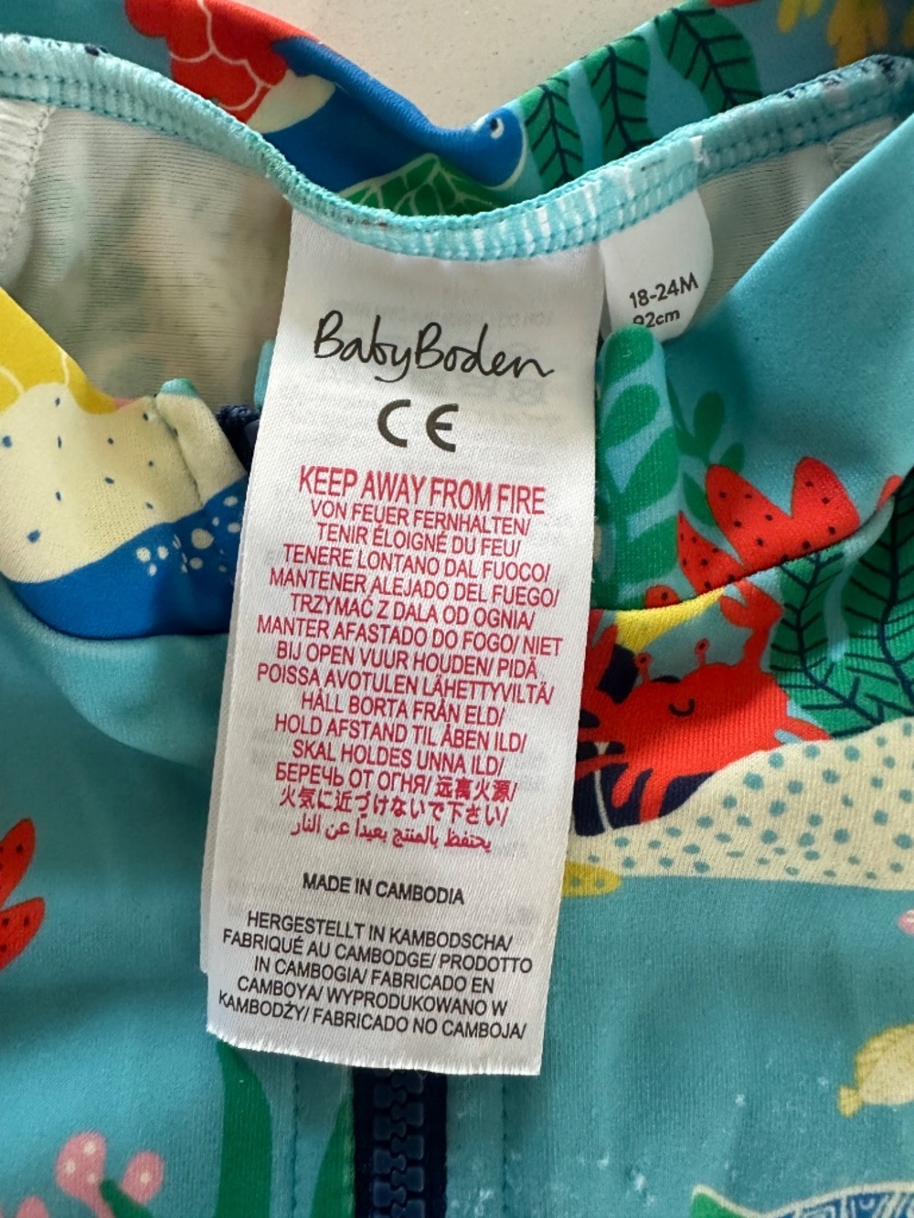 Baby Boden Swim Suit Kids Fish design 18-24 months - Picture 2 of 2